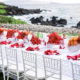 Colin Cowie Rehearsal Dinner Table Setup Red